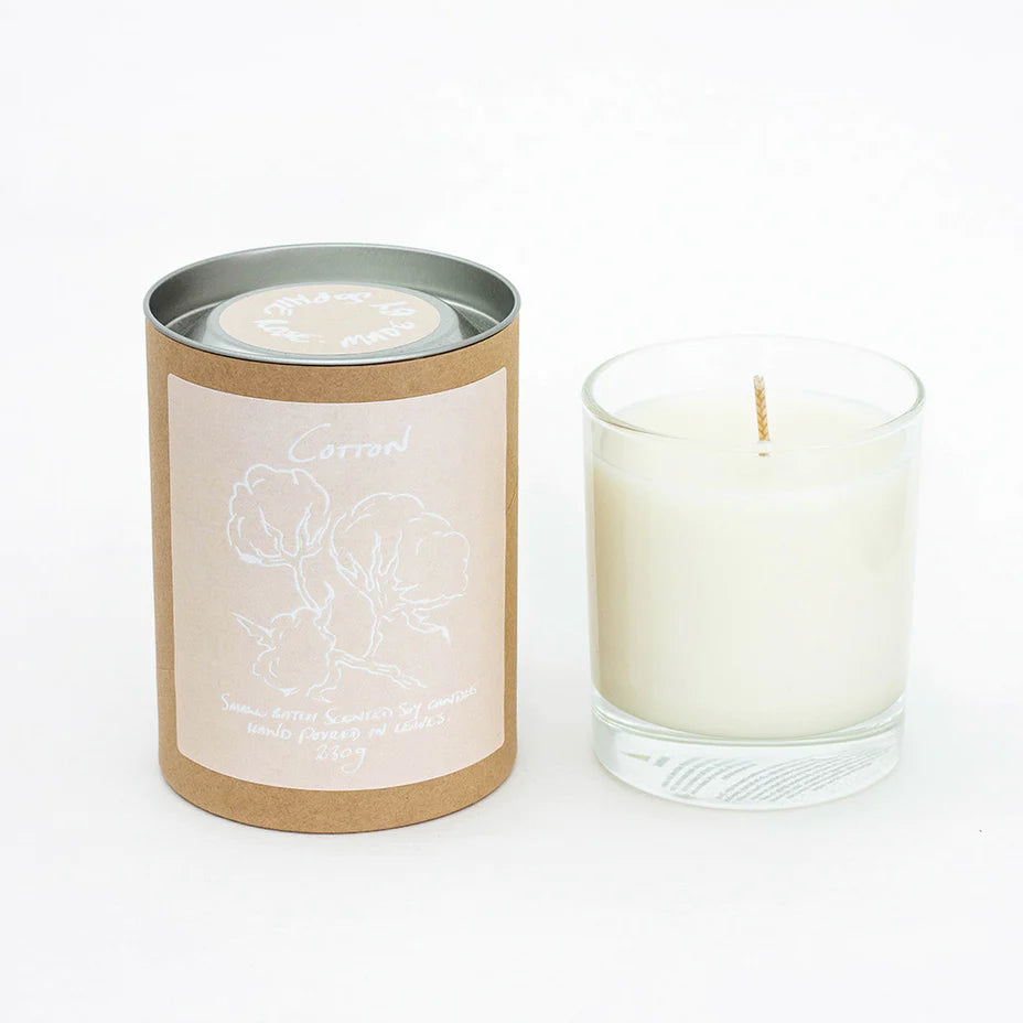 Cotton Large Scented Soy Candle