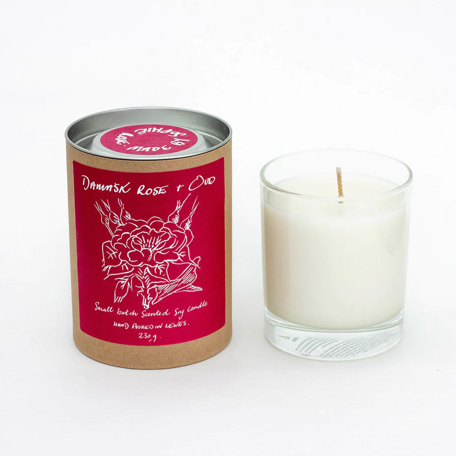 Damask Rose + Oud Large Scented Soy Candle